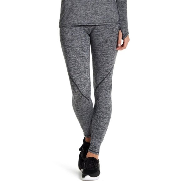 Feel The Piece Zarina Leggings Skinny Zippers Zip Stretchy Heathered Edgy Pants - Picture 5 of 7